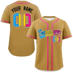 Old Gold Pansexuality Pride Month Baseball Jersey