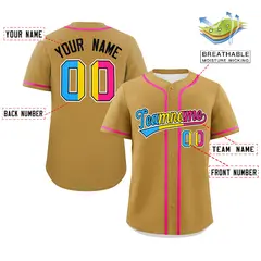 Old Gold Pansexuality Pride Month Baseball Jersey 2