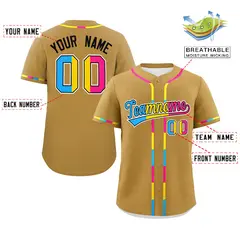 Old Gold Pansexuality Pride Month Baseball Jersey 2