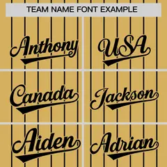 Old Gold Pinstripe Two-Tone Authentic Baseball Jersey 3