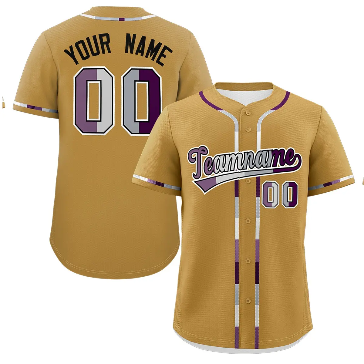 Old Gold Pride Month Baseball Jersey
