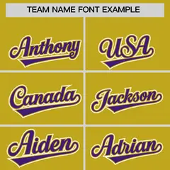Old Gold Purple Flame Outline Side Pattern Baseball Jersey 3