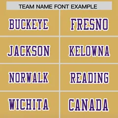 Old Gold Purple Gradient Side Pattern Football Jersey 3