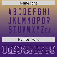 Old Gold Purple Gradient Side Pattern Football Jersey 4