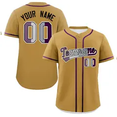 Old Gold Purple Pride Month Classic Baseball Jersey