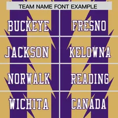 Old Gold Purple Razr Stripe Graffiti Pattern Flag Football Jersey 3