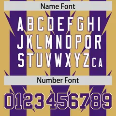 Old Gold Purple Razr Stripe Graffiti Pattern Flag Football Jersey 4
