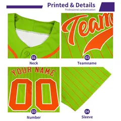 Old Gold Purple Stripe Two-Button Softball Jersey 6