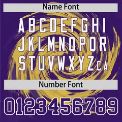 Old Gold Purple Swirl Graffiti Baseball Jersey 4