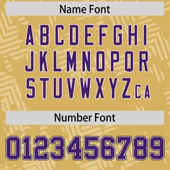 Old Gold Purple-White Graffiti Line Football Jersey 4