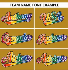 Old Gold Rainbow Pride Month Raglan Sleeves Baseball Jersey 3