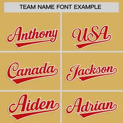 Old Gold Red Classic Authentic Baseball Jersey 3