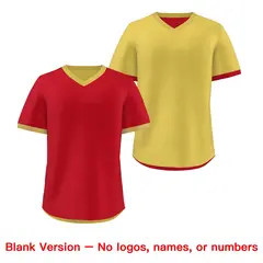 Old Gold Red Reversible Pullover Baseball Jersey 9