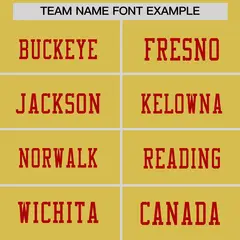 Old Gold Red Sequin Lettering Football Jersey 3