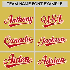 Old Gold Red Side Camo Baseball Jersey 3