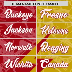 Old Gold Red Split Lightning Pattern Football Jersey 3