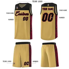 Old Gold Side Pattern Graffiti Sports Basketball Jersey 5