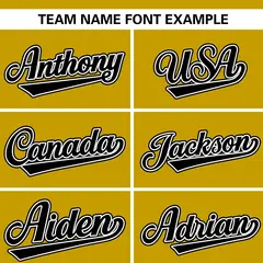 Old Gold Stand Collar Classic Authentic Baseball Jersey 3