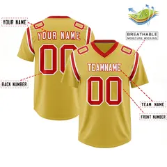 Old Gold Two-Tone Shoulder Cut Authentic Football Jersey 2