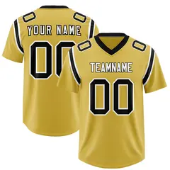 Old Gold Two-Tone Shoulder Cut Authentic Football Jersey 1