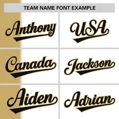 Old Gold White-Black Gradient Stripe Two-Button Softball Jersey 3