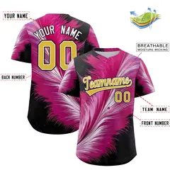 Old Gold White Fluid Feather Graffiti Baseball Jersey 2