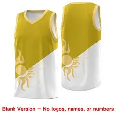 Old Gold White Radiant Sun Two Tone Basketball Jersey 2