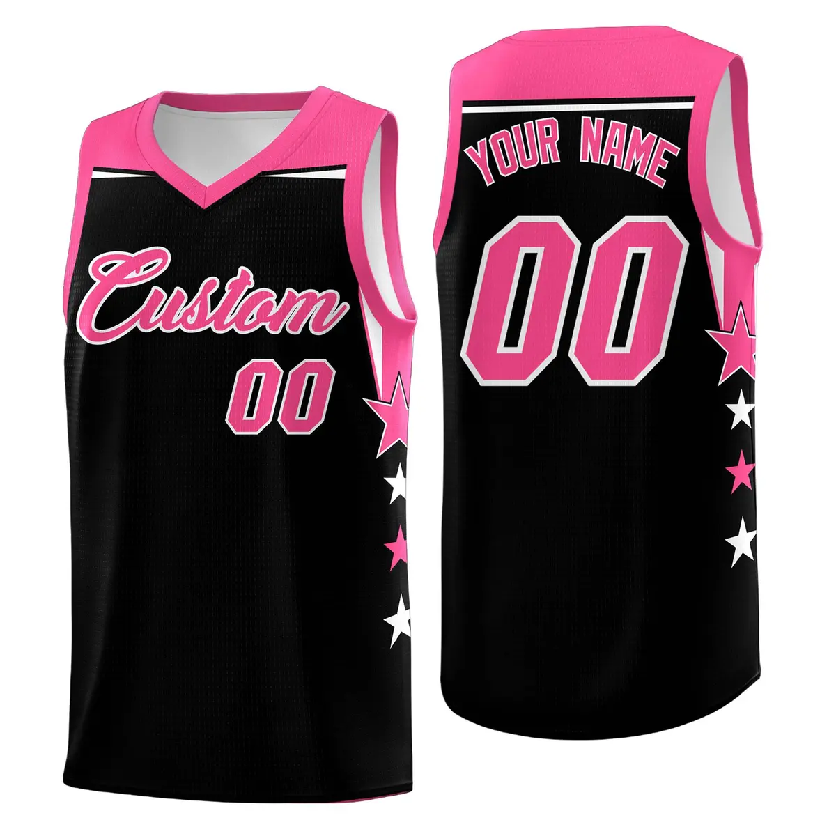 Old Gold White Two Tone Side Star Color Block Basketball Jersey