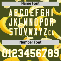 Olive Banana Graffiti Pattern Fashion Baseball Jersey 3