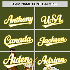 Olive Beer Day Parties Baseball Jersey 3