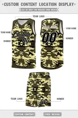 Olive Black-Khaki Camo Basketball Jersey 5