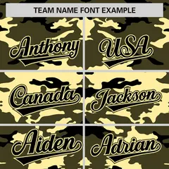 Olive Black-Khaki Camo Varsity Full-Snap Letterman Jacket 3