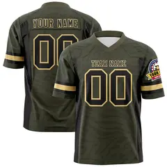 Olive Black-Khaki Zebra Stripes Authentic Football Jersey