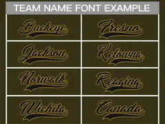 Olive Black-Old Gold Classic Style Hockey Jersey 3