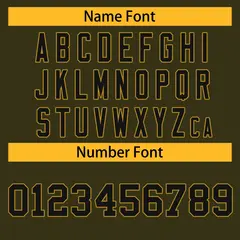 Olive Black-Old Gold Classic Style Hockey Jersey 3