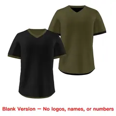 Olive Black Reversible Pullover Baseball Jersey 9