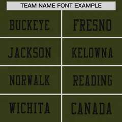 Olive Black Sequin Lettering Football Jersey 3