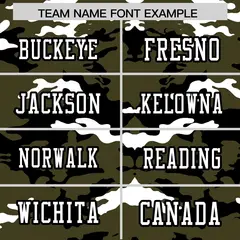 Olive Black-White Camo Authentic Football Jersey 3