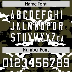Olive Black-White Camo Authentic Football Jersey 4
