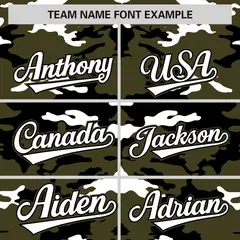 Olive Black-White Camo Varsity Letterman Jacket 3