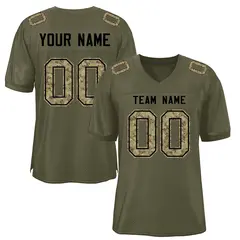 Olive Camo Classic Mesh Authentic Football Jersey