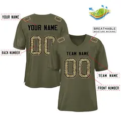 Olive Camo Classic Mesh Authentic Football Jersey 2