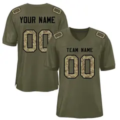 Olive Camo Classic Mesh Authentic Football Jersey