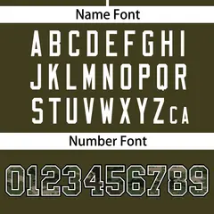 Olive Camo Font Authentic Baseball Jersey 4