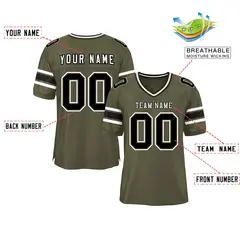 Olive Classic Authentic Football Jersey 2