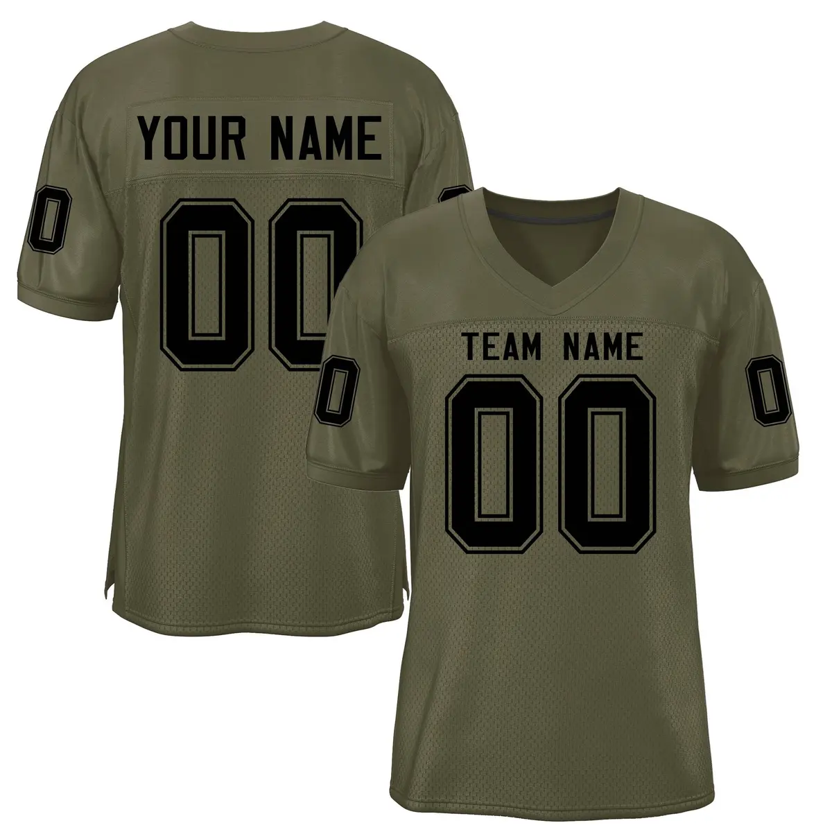 Olive Classic Mesh Authentic Football Jersey