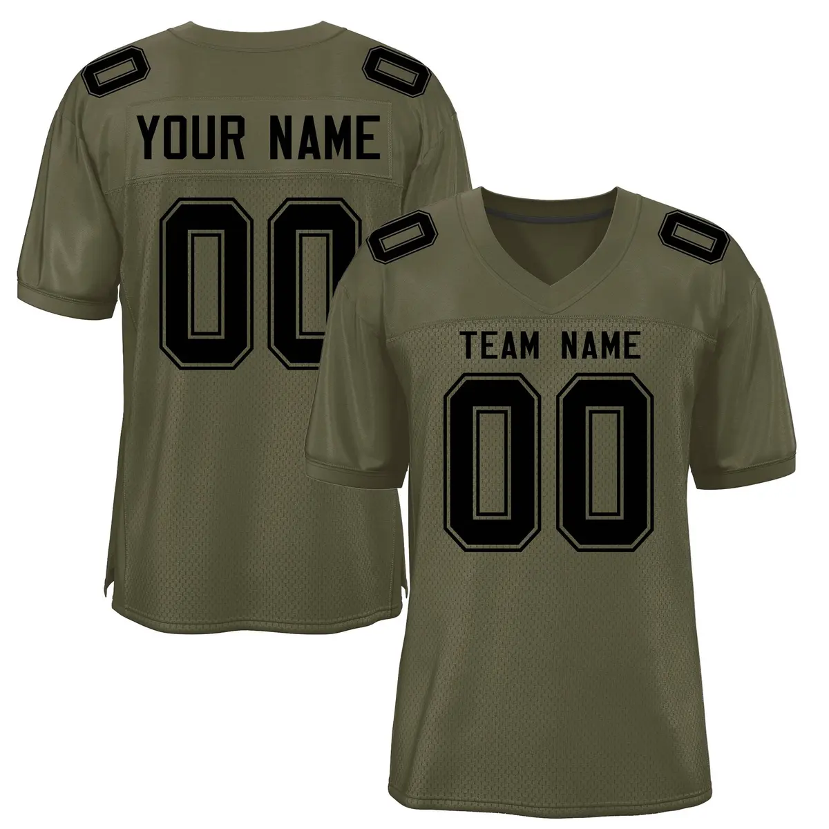Olive Classic Mesh Authentic Football Jersey