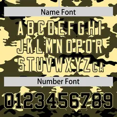 Olive Cream-Black Camo Authentic Football Jersey 4