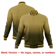 Olive Desert Yellow Gradient Full-Snap Letterman Jacket 7