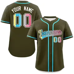 Olive Genderflux Pride Month Classic Baseball Jersey